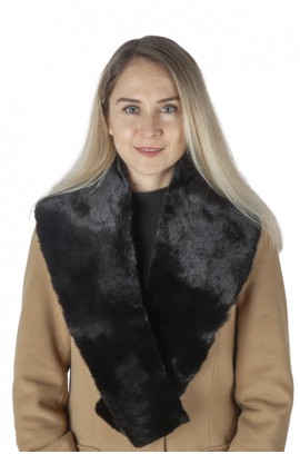 Black mink fur collar